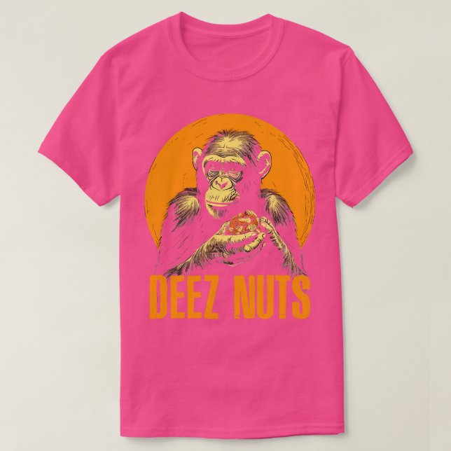 Deez Nuts Chimp Spaß T-Shirt (Design vorne)
