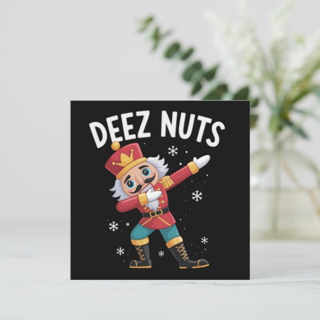 Deez Nuts Nussknacker Nuss Lustiges Weihnachten  (Stehend Vorderseite)