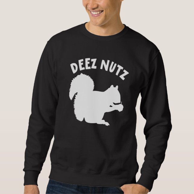 Deez Nuts Nutcracker Christmas Pajama Funny Ugly X Sweatshirt (Vorderseite)