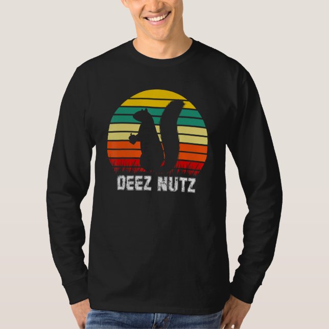 Deez Nuts Nutcracker Xmas Pajama Funny Squirrel Ch T-Shirt (Vorderseite)
