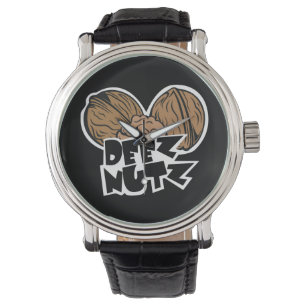 Deez Nutz Funny Illustration Armbanduhr