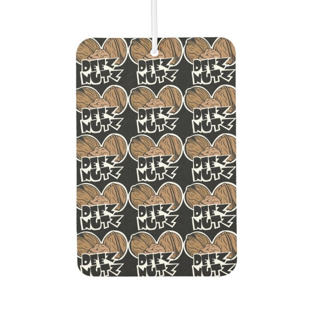 Deez Nutz Funny Illustration Autolufterfrischer (Vorderseite)