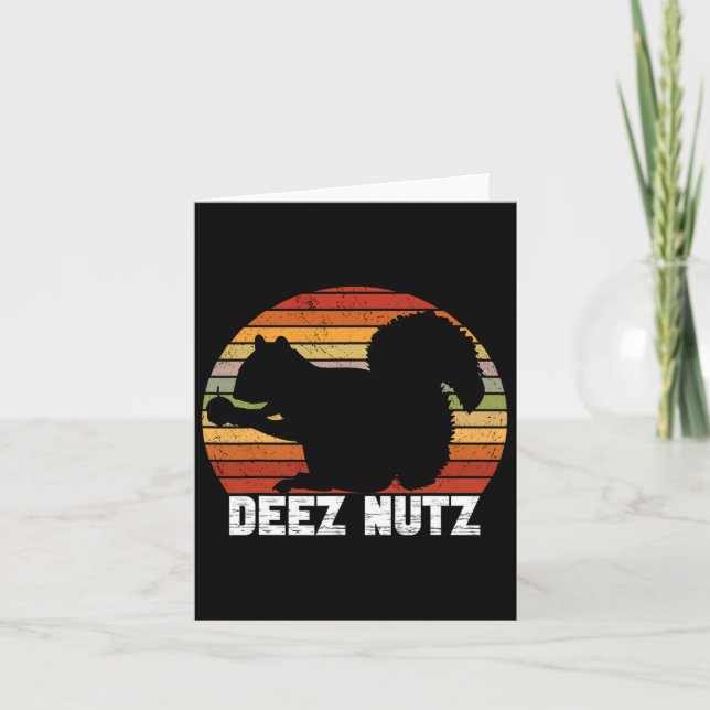 Deez Nutz Nussknacker Eichhörnchen Gopher Chipmunk Karte (Vorderseite)