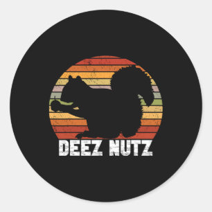 Deez Nutz Nutcracker Squirrel Gopher Chipmunk Dees Runder Aufkleber