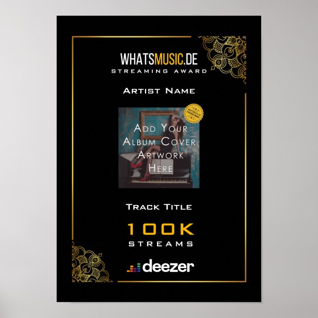Deezer Music Streaming Award Poster (Vorne)