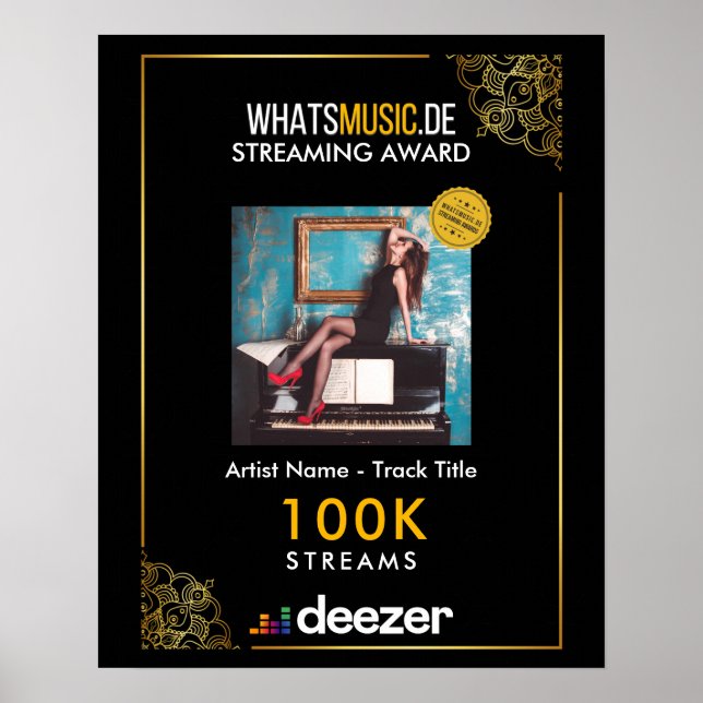 Deezer Music Streaming Award Poster (Vorne)
