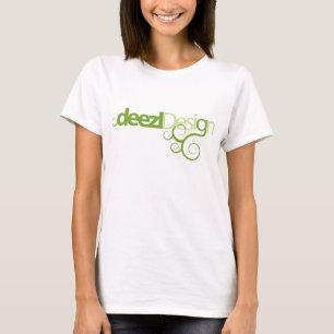 Deezl Entwurfs-Logo-Damen-langes Hülsen-T-Shirt T-Shirt