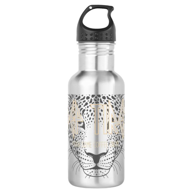 Def Müred gießen Sie etwas Kaffee auf mir Leopard  Edelstahlflasche (Vorderseite)