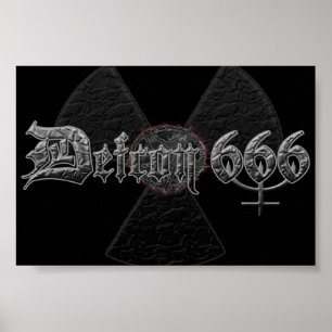 Defcon 666 satanisches Metallbandplakat Poster