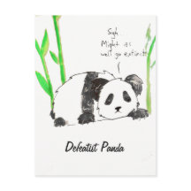 Defeatist Panda Postcard