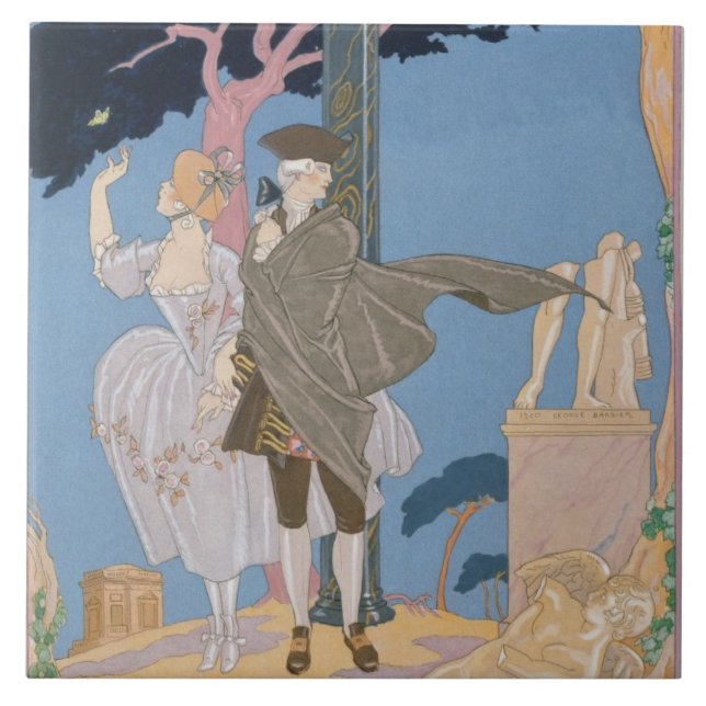 Defekte Herzen, gebrochene Statuen, Illustration Fliese (Vorderseite)