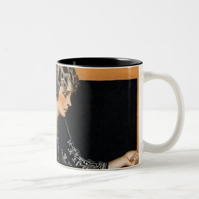 Defekte Perlen-Halskette Zweifarbige Tasse (Rechts)