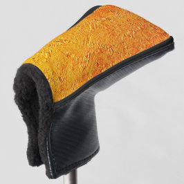 Defekte Wand mit gelber und orangefarbener Textur Golf Headcover