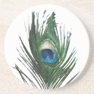 Defekter Peacock Feather-Untersetzer Untersetzer