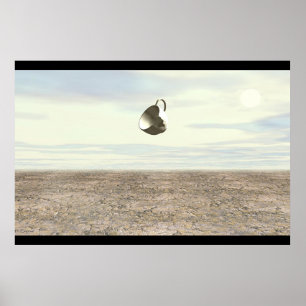 Defekter schwebender Teacup Poster