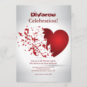 Defektes Herz-Scheidungs-Feier Einladung