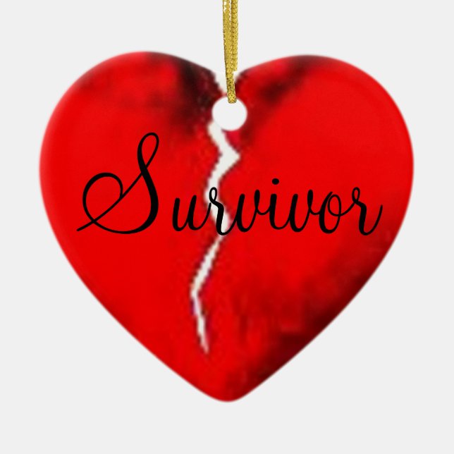 Defektes Herz-Verzierung Keramikornament (Vorne)