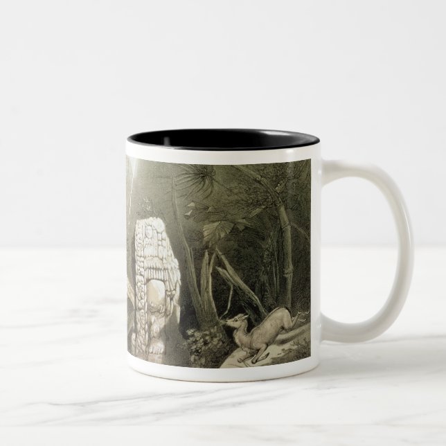 Defektes Mayaidol bei Copan, Guatemala Zweifarbige Tasse (Rechts)