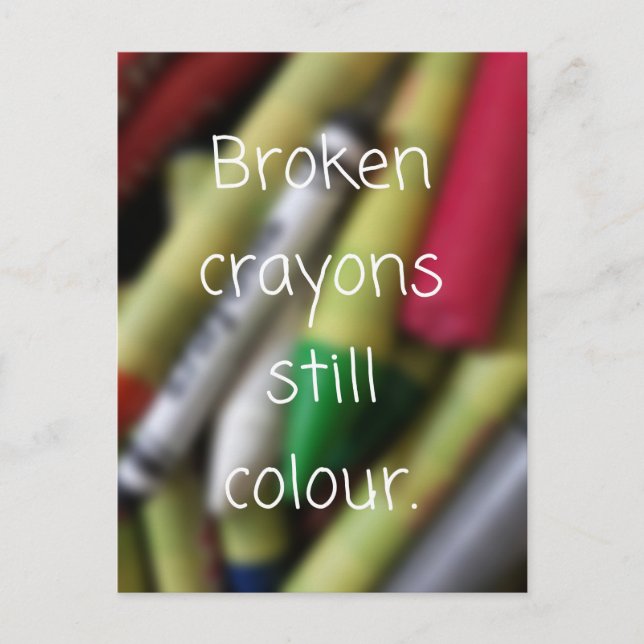 Defektes Zeichenstiftzitat Postkarte (Vorderseite)