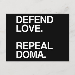 DEFEND LIEBE REPEAL DOMA -.pnng Postkarte