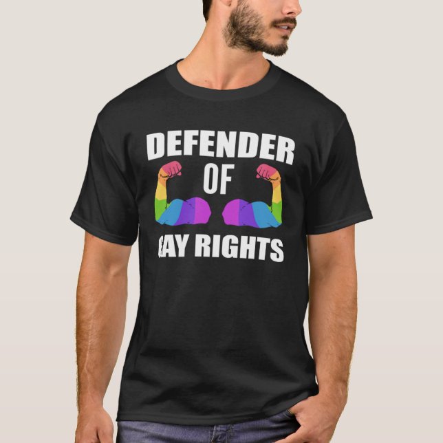 Defender Gay Rights Equal Rights Activist T-Shirt (Vorderseite)
