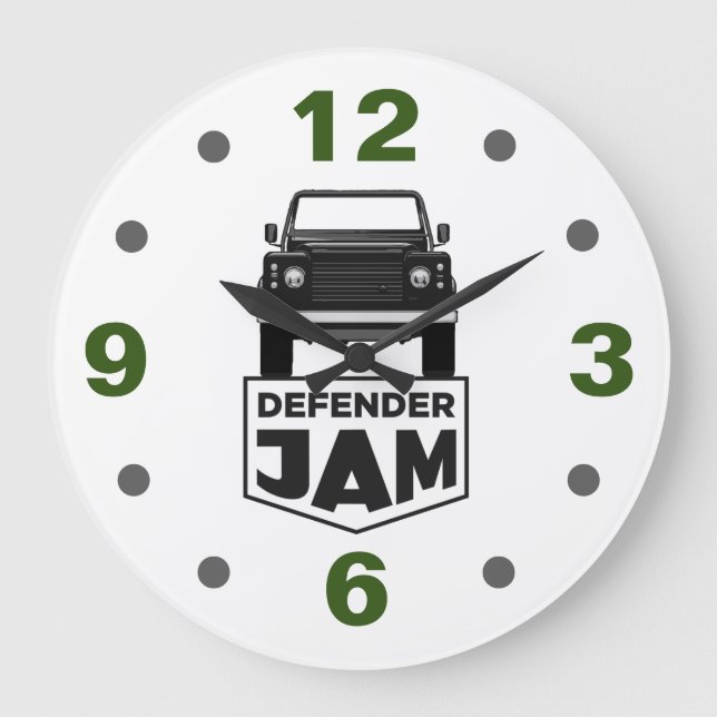 DEFENDER JAM GROßE WANDUHR (Vorderseite)