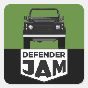 DEFENDER JAM QUADRATISCHER AUFKLEBER