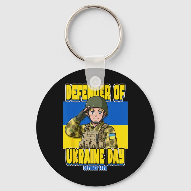 Defender Of Ukraine Day October 14th  Schlüsselanhänger (Vorderseite)