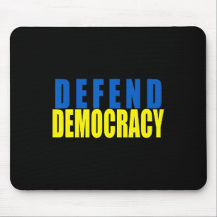 Defendiere Demokratie Ukraine-Flaggenfarben Mousepad