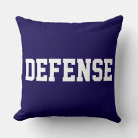 DEFENSE Spaß Athletik Weißer Text Auf Tiefem Marin