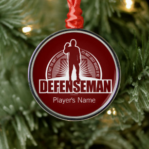 Defenseman Metal Ornament Aus Metall