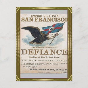 Defiance Clipper Sailing Postkarte