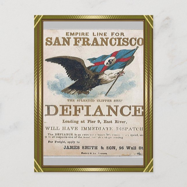 Defiance Clipper Sailing Postkarte (Vorderseite)