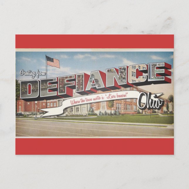 Defiance Ohio Postcard Postkarte (Vorderseite)