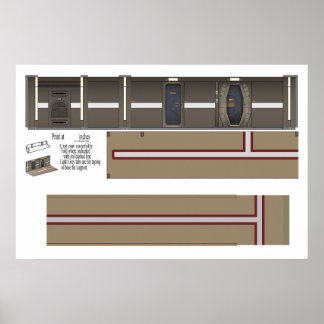 Defiant Korridor Diorama Hintergrund Poster