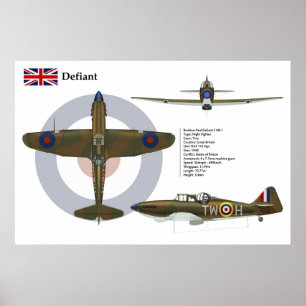 Defiant Mk I 141 Squadron Poster