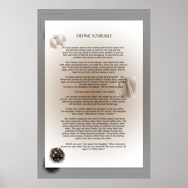 Definieren Sie sich selbst Poster (Vorne)