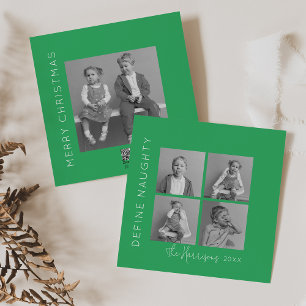 Definieren Sie Unartig   5 Foto-Collage Weihnachte Feiertagskarte