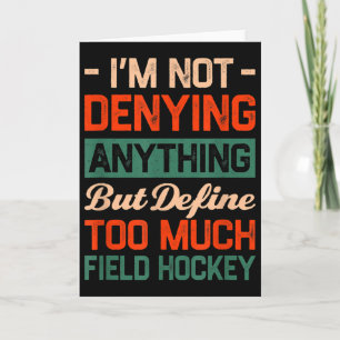 Definieren Sie zu viel Hockey-Feld Funny Sports Hu Karte