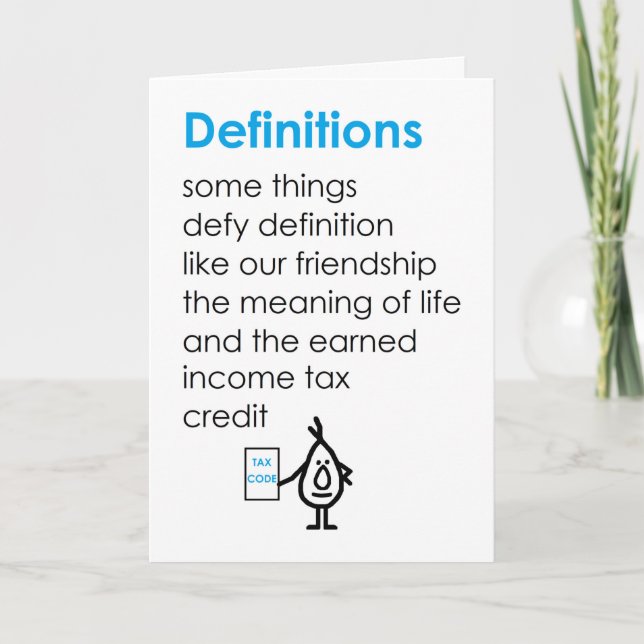 Definiert ein lustiges Gedicht von dir Karte (Vorderseite)