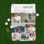 Definition | 7 FOTO PERSONALISIERT Golfhandtuch<br><div class="desc">Modernes 7 Foto Kollektion Golf Handtuch. Mit einer süßen Definition dessen, was ein Onkel ist, mit Raum für benutzerdefinierte Nachrichten, Namen und/oder Jahr. Gönnen Sie Ihrem Golfprofi ein Geschenk, das er stolz auf dem Golfplatz nutzen kann! Laden Sie Ihre eigenen Fotos hoch und schreiben Sie eine benutzerdefinierte Nachricht. Personalisieren Sie...</div>