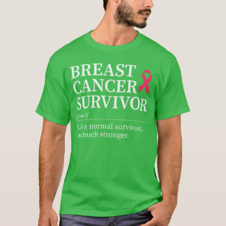 Definition Brustkrebsüberlebende Pink Ribbon T-Shirt