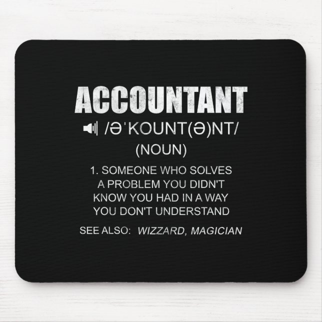 Definition Buchhalter lustig CPA-Geschenk Besteuer Mousepad (Vorne)