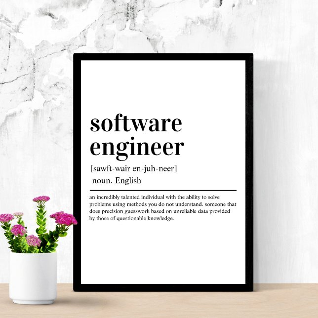 Definition-Coder für Minimalistische Software-Engi Poster (Von Creator hochgeladen)