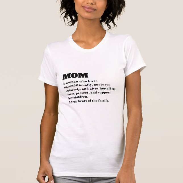Definition der benutzerdefinierten Mama für Mutter T-Shirt (Vorderseite)