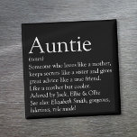 Definition der besten Tante der Welt Magnet<br><div class="desc">Personalisieren Sie Ihre Lieblings-Tante oder Tante,  um ein einzigartiges Geschenk zu schaffen. Ein perfekter Weg,  ihr zu zeigen,  wie phantastisch sie jeden Tag ist. Entwickelt von Thisisnotme©</div>