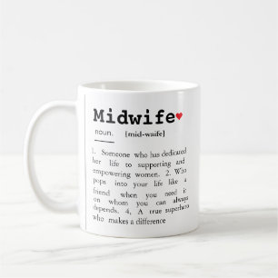 Definition der Hebamme, Geschenk der Hebamme, Kaffeetasse