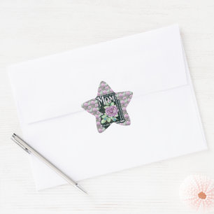 Definition der Mama für Blumen über Printmedien Stern-Aufkleber
