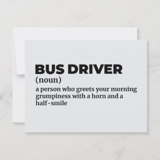 Definition der öffentlichen Bustreiber Postkarte