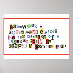 Definition der Teamarbeit Poster